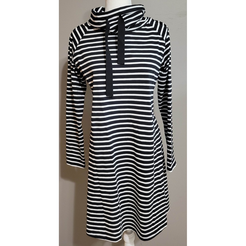 Duffield Lane Favorite Sweatshirt Drawstring Funnel Neck Dress